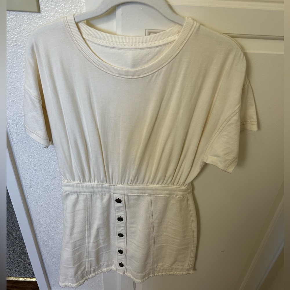 Anthropologie Pilcro Denim Dress in cream size 0